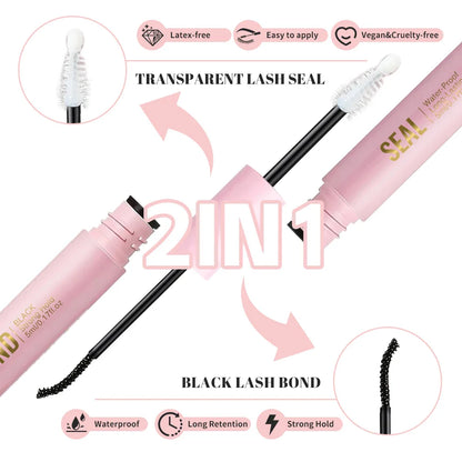 5ml Bond & Seal Eyelash Glue — Waterproof 2-in-1 Adhesive for Lash Clusters & Extensions