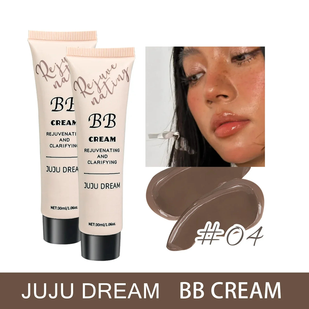 Moisturizing BB Cream Foundation – Oil Control, Long-Lasting Natural Coverage Makeup for Dry Skin with Lightweight Milk Texture