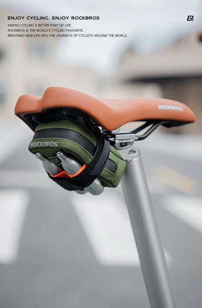 ROCKBROS Mini Bike Tail Bag – Lightweight Road Bicycle Storage for Tools & Accessories