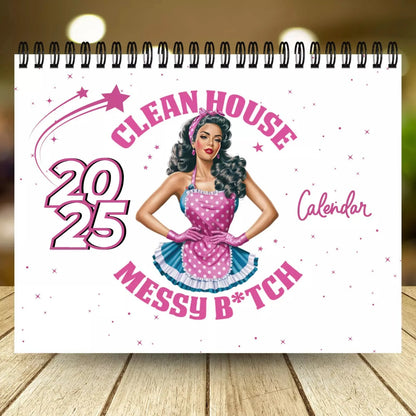 2025 'Tired-Ass Women' Funny Wall Calendar - 12 Months of Cuss Word Sayings, Unique New Year Gift for Her