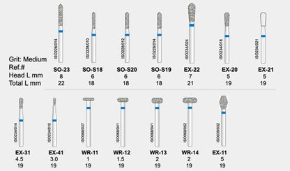 5pcs FG Dia 1.6mm Dental Drills – High-Speed Handpiece Diamond Burs for Teeth Whitening