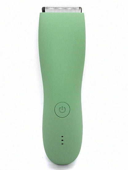 Men's Body Hair Trimmer and Shaver - Electric Groin and Pubic Groomer with Replaceable Ceramic Blade, Waterproof Clipper