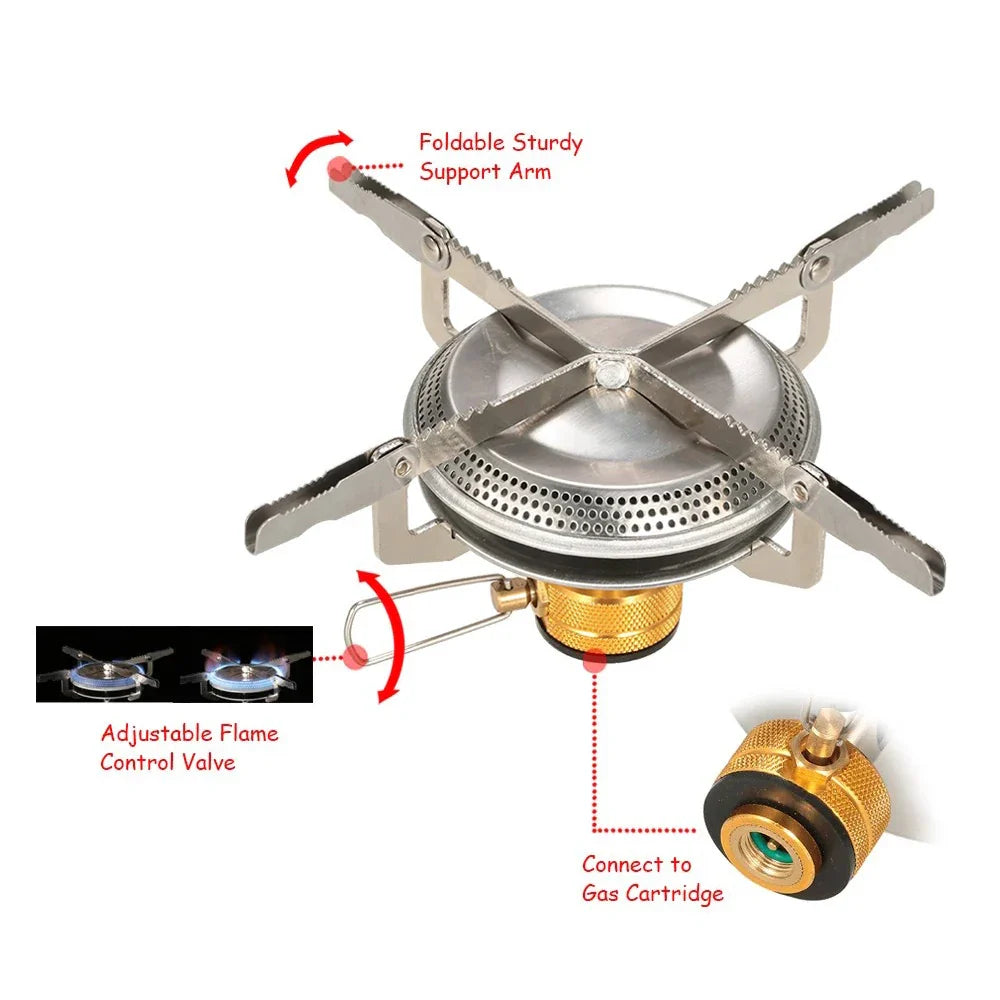 Ultralight Outdoor Camping Gas Stove – Portable Burner for Hiking, Backpacking, Picnic & Cooking