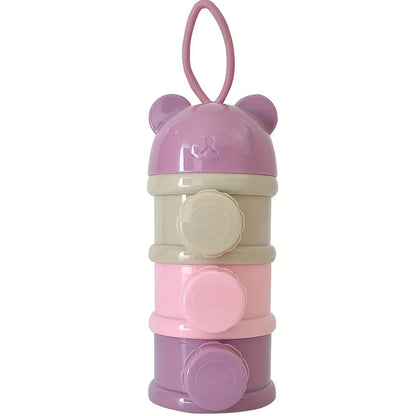 Large Capacity Baby Formula Container - Portable Stackable Milk Powder Dispenser with Strap & Snack Storage Box