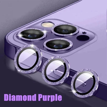 3PCS Metal Camera Lens Protectors – Glass Back Lens Protection Film for iPhone 15/15 Plus, 14/14 Pro Max, 13/13 Mini, 12/11