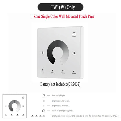 CENFAYA ZigBee & RF 2CH LED Controller - Smart DC 12V/24V Dimmer for CCT LED Strips with Remote Control
