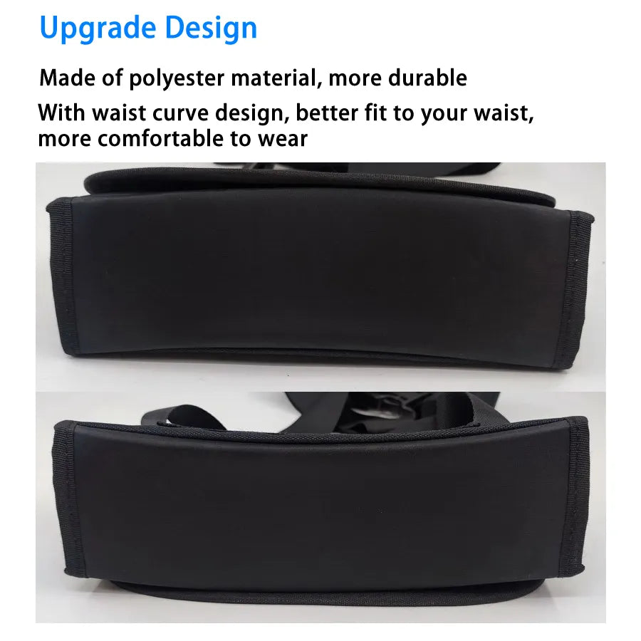 Multi-Pocket Driver Waiter's Purse - Waist Wallet with 8 Slot Euro Coin Dispenser, Coin Holder Sorter, Fanny Pack for Cash & Receipts