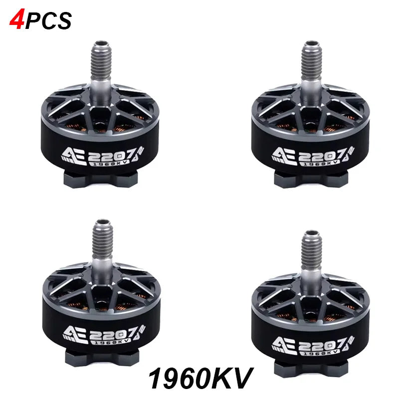 AxisFlying AE2207 V2 Brushless Motor — 1860KV/1960KV 4-6S LiPo, 5mm Shaft for 5-Inch Propeller Flower Fly Racing Drone