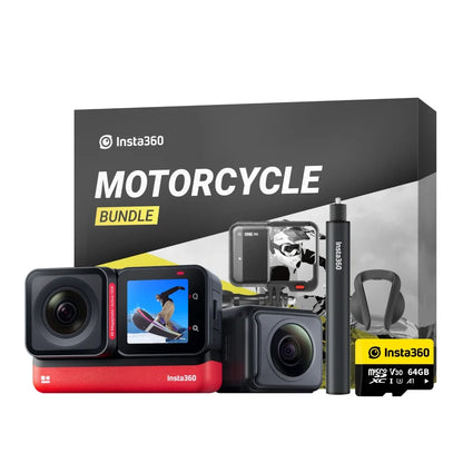 Insta360 X3 Pocket-Size Sports Action Camera – 1/2'' Sensor, Panorama Cam, Motorcycle Kit & Accessories for X3/ONE X2/ONE RS Twin