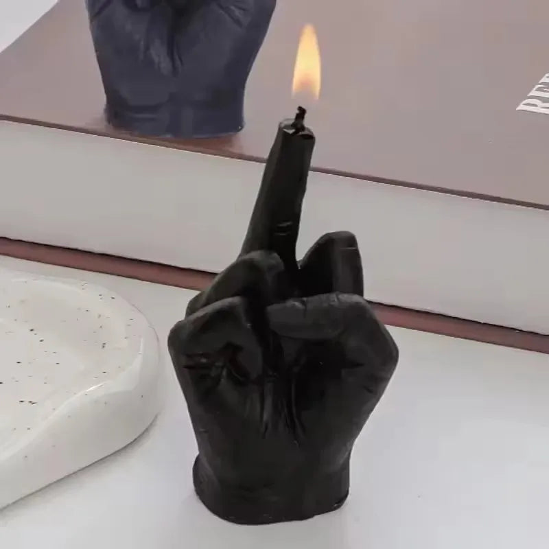 Creative Middle Finger Scented Candle – Funny Quirky Home Decor & Birthday Gift Ornament