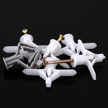 50/100Pcs Self-Drilling Drywall Anchor Kit with Screws – Nylon Expansion Anchors for Gypsum Board & Wall Mounting