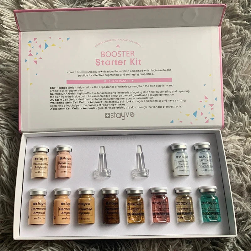 Korea Original Stayve BB Cream Glow Starter Kit – Niacinamide & Peptide Face Serum Essence for Skin Care