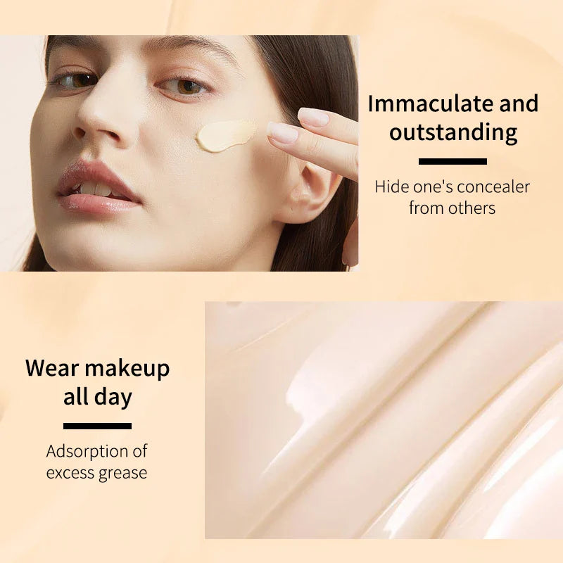 Ocheal 30g CC Cream Foundation – Waterproof Concealer, SPF 50+ Moisturizing Sunscreen, Long-Lasting Brightening Makeup Primer
