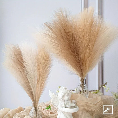 10PCS Artificial Pampas Grass – Fake Reed Flowers for DIY Floral Arrangements, Table Decor, Weddings & Home Christmas Decoration