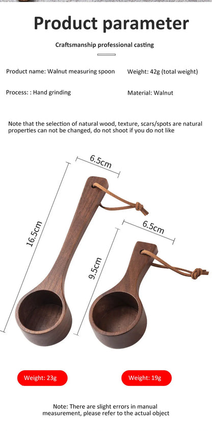 Wooden Measuring Spoon – Coffee Bean, Tea, Sugar & Spice Scoop, Kitchen Measuring Tool & Coffee Accessory