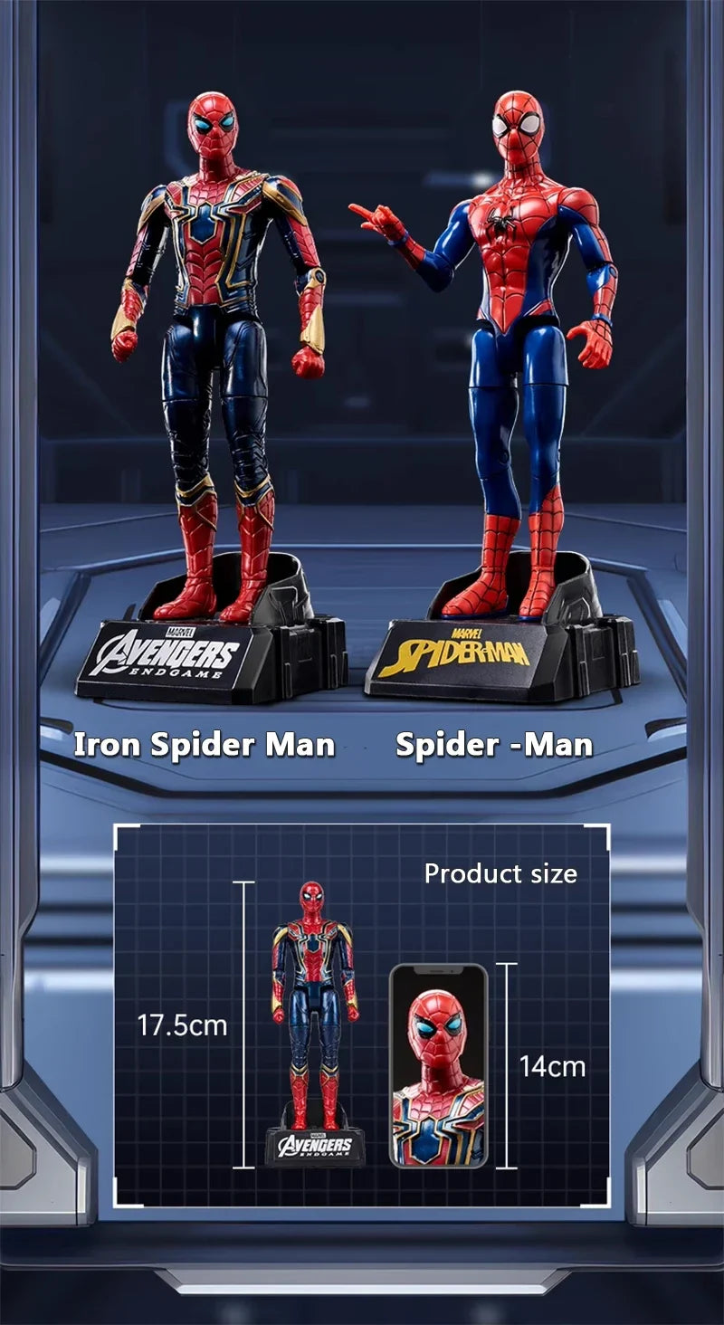 Marvel Iron Man Head Shaped Action Figure – Deformable Toy with Spider-Man Joints, Mobile Model Doll for Kids’ Educational Play