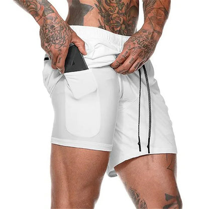 Men’s 2-in-1 Sports Shorts — Double-Layer Running, Gym & Fitness Shorts for Summer
