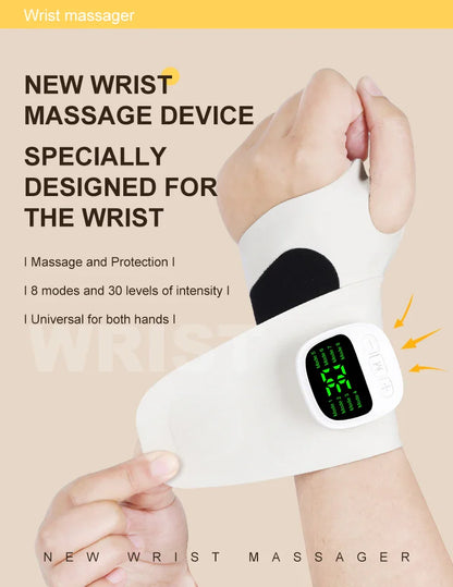 Electric Cordless Wrist Massager – USB Rechargeable Vibrating Massager for Carpal Tunnel & Fatigue Relief