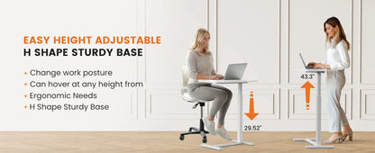 Overbed Bedside Table – Adjustable Height Sofa Table with Hidden Wheels for Laptop & Mobile Use