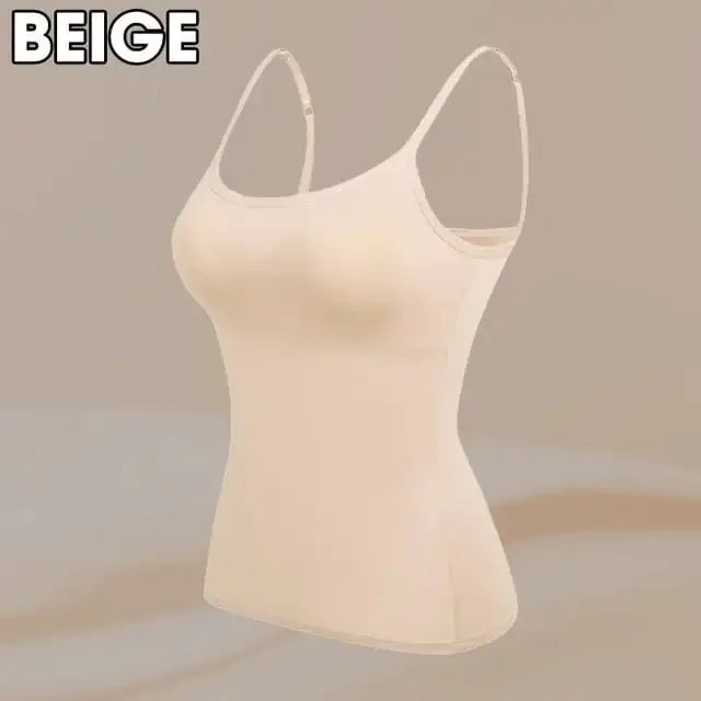 Women Cami Bra Top - Built-In Padded Bra Camisole Vest for Sleepwear, Home Wear & Casual Style
