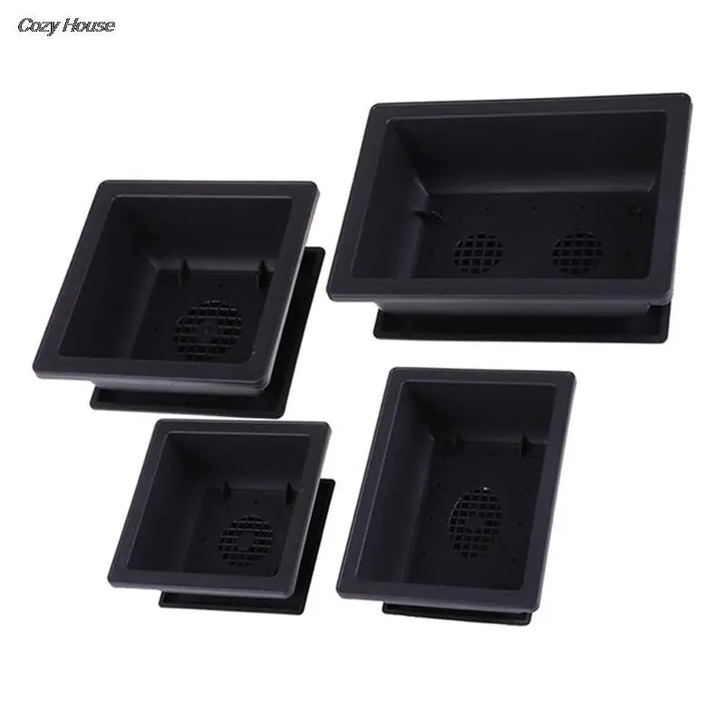1PC Square Imitation Plastic Flower Pot - Balcony Bonsai Bowl, Nursery Basin Planter, Rectangle Design for Home Gardening