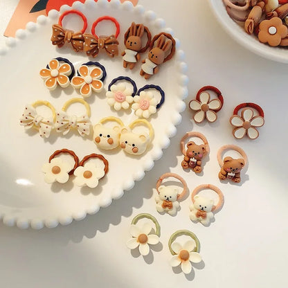 10-50pcs Children's Rubber Hair Bands - Gentle Elastic Hair Ties for Girls, Baby Head Rope, Hair Chirp Scrunchies - Comfortable Headdress