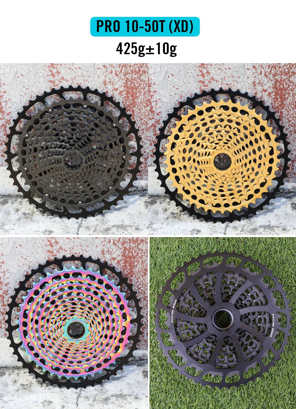 SPEDAO 12-Speed 10-50T Bicycle Cassette – 12V MTB Freewheel Sprocket for SX NX GX, XD & HG Compatible