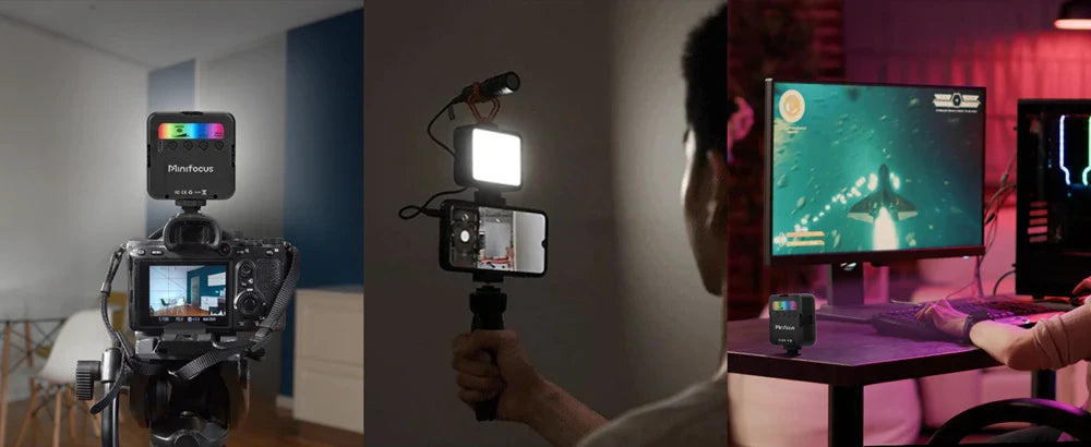 Pocket RGB LED Fill Light – Portable Mini Video Light for Camera, Smartphone, GoPro & Laptop, Adjustable Selfie Lamp
