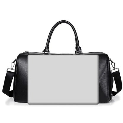 Retro Short Trip Bag – Large Capacity PU Waterproof Sports & Fitness Motorcycle Leisure Bag