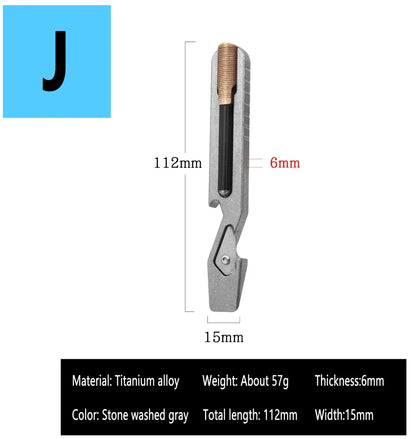 Titanium Alloy Multifunction EDC Tool – Wrench, Pry Bar, Bottle Opener & Screwdriver for Outdoor Use