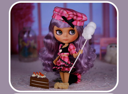 ICY DBS Blythe Doll – Tan Skin Matte Face with Eyebrows, 1/6 BJD Joint Body, Anime Christmas Gift