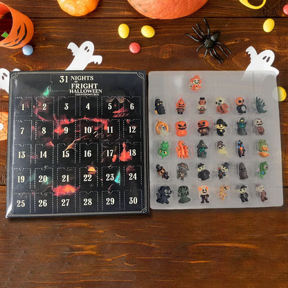 Halloween Advent Calendar - 7/15/31-Day Countdown with Collectible Eerie Figurines Gift Box