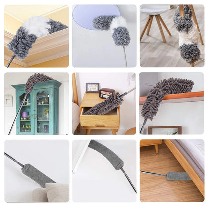 Telescopic Microfiber Duster – 250cm Extendable Washable Brush for Spider Web & Dust Cleaning