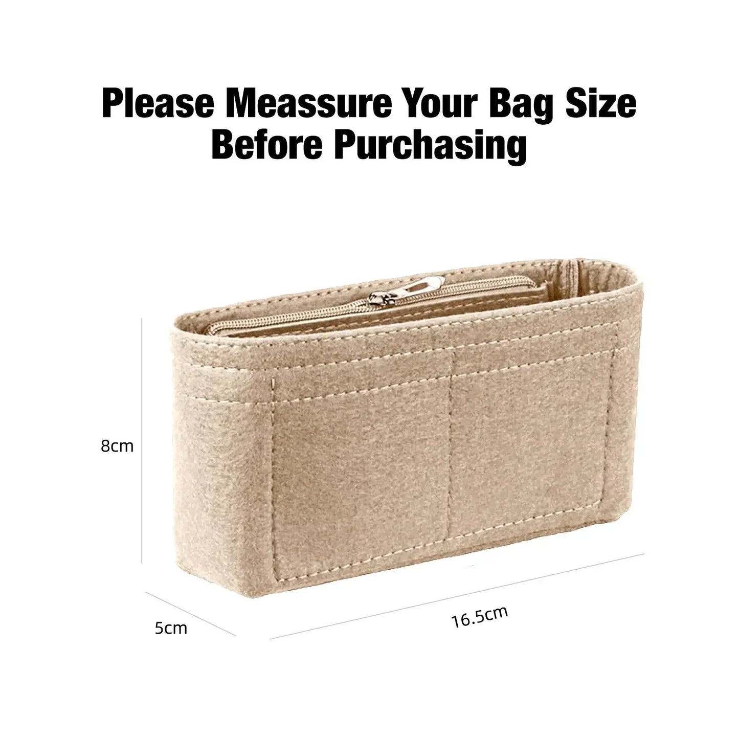 Felt Insert Bag Organizer — Bag-in-Bag Purse Organizer for Longchamp Mini Shoulder Bag