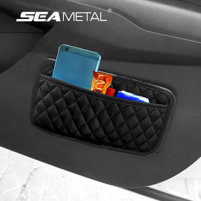 Multifunction Car Organizers - Pocket Bags for Car Storage Box, Collecting Bag for Cards, Phone, and Keys, Sticky Pouch for Car Interior