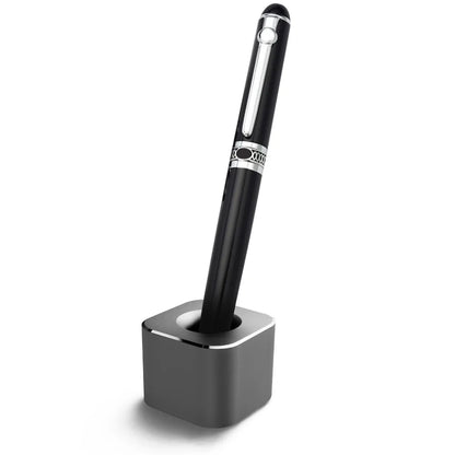 Creative Mini Aluminum Pen Holder – Non-Slip Square Pencil Storage Rack for Office Supplies