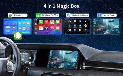 5-in-1 CarPlay AI Box – Wireless Android Auto Adapter and Multimedia Player for YouTube, Netflix, and Auto Connect