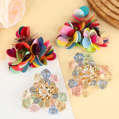 Fabric Sequin & Beaded Flower Shoe Clips – Removable High Heel Buckles, Wedding & Women’s Shoe Decoration