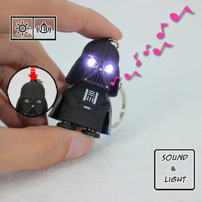 LED Sound Light Darth Vader Keychain – Mini Figurine Gift for Star Wars Fans