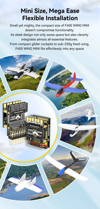 SpeedyBee F405 WING MINI — Fixed Wing Flight Controller 2-6S LiPo for RC Airplane Drone