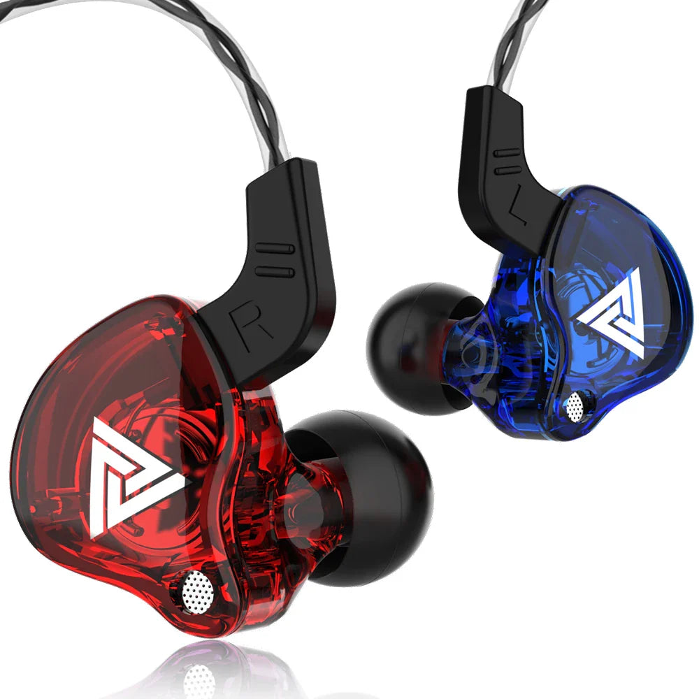 QKZ AK6 In-Ear Earphones - 6 Dynamic Drivers, Stereo Headphones with Mic, Sports HIFI Subwoofer Monitor Earbuds