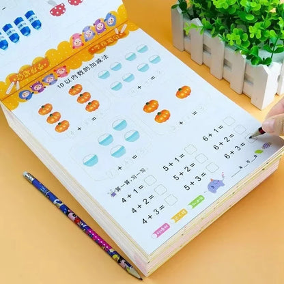 80-Page Children’s Math Copybook — Addition & Subtraction Handwriting Practice, Preschool Mathematics Exercise Book