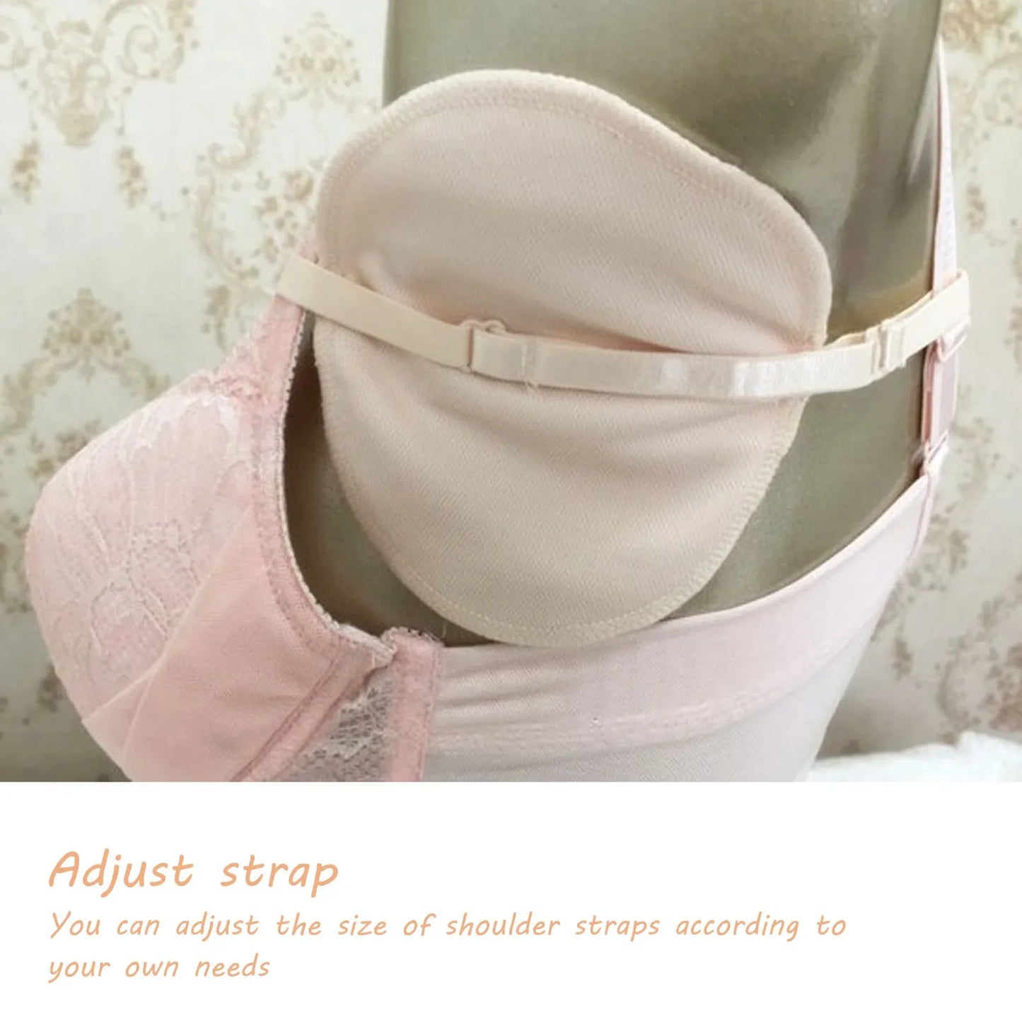 2pcs Reusable Underarm Pads – Breathable Cotton Sweat Pads for Women & Men, Adjustable Armpit Protection