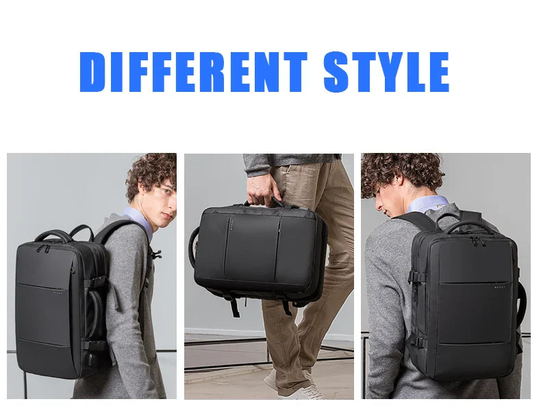 BANGE Expandable Men’s Waterproof Laptop Backpack – 17.3" Large Capacity Hiking & Travel Bag