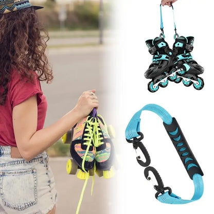 Portable Ski Boot and Inline Skate Carrying Straps - Adjustable Straps for Men & Women, Ideal for Ice Skates and Winter Skiing Equipment Accessories