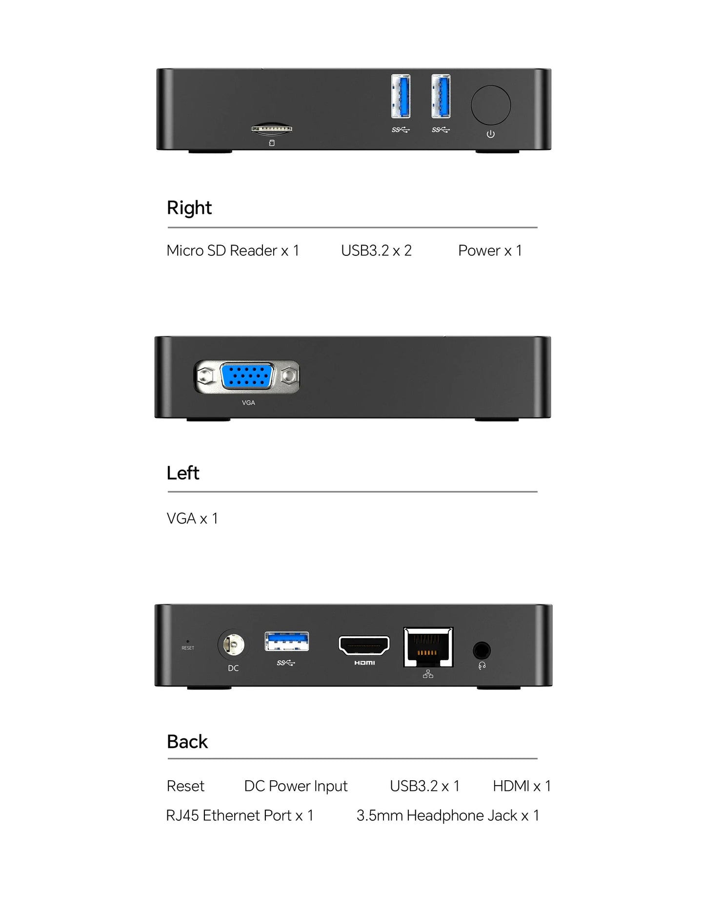 SOYO M2 Air Mini PC — Intel N4000, 6GB RAM, 128GB eMMC, Windows 11 Pro, Compact Desktop for Home, Business & Gaming