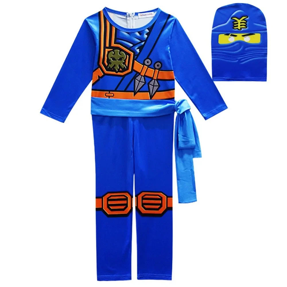 NINJA Cosplay Costume – Boys & Girls Jumpsuit Set for Halloween, Christmas, and Party Wear
