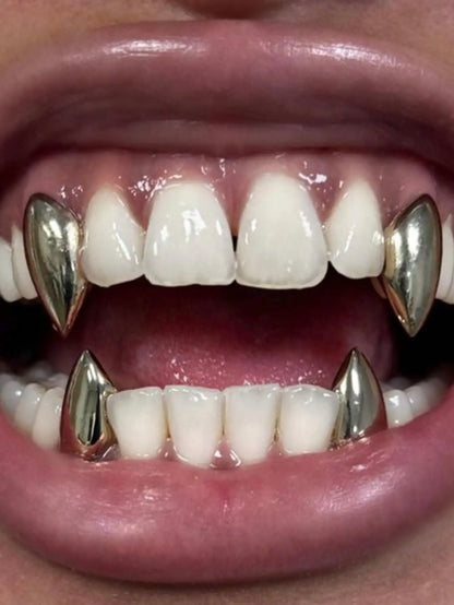 Personalized Vampire Tooth Decoration - Small Pointed Tiger Teeth for Upper & Lower Teeth
