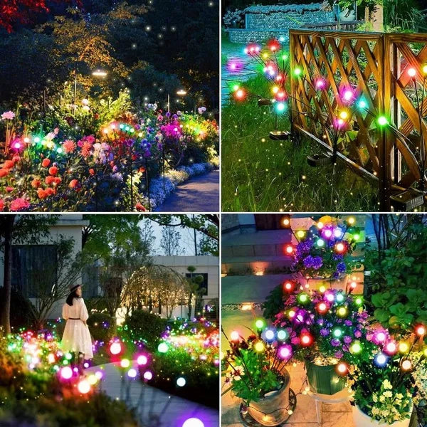 Solar Wind Firefly Garden Lights – LED Outdoor Lawn Lamp with Wind-Driven Effect, Landscape Ground Plug Holiday Garden Decoration
