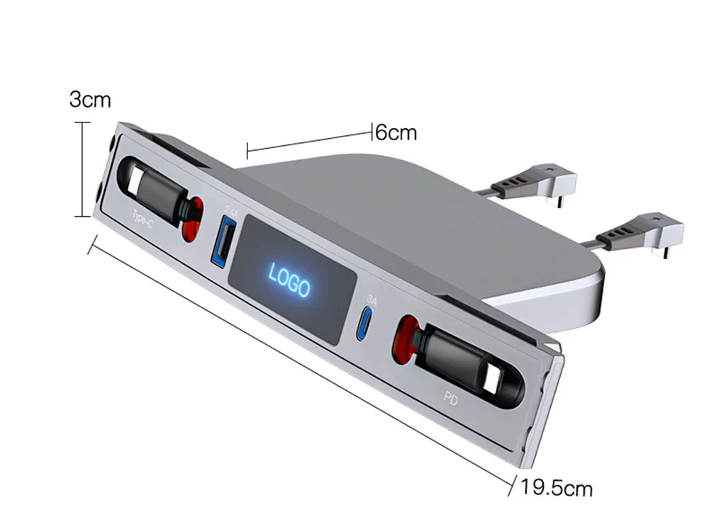 27W Quick Charger USB Hub – Intelligent Docking Station & Splitter for Tesla Model 3 & Model Y
